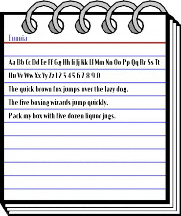 Eunoia Regular animated font preview Eunoia Regular animated font preview