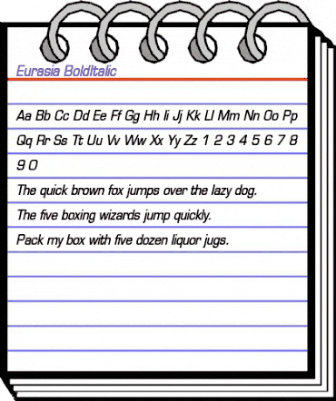 Eurasia BoldItalic animated font preview Eurasia BoldItalic animated font preview