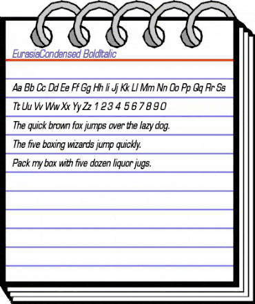 EurasiaCondensed BoldItalic animated font preview EurasiaCondensed BoldItalic animated font preview