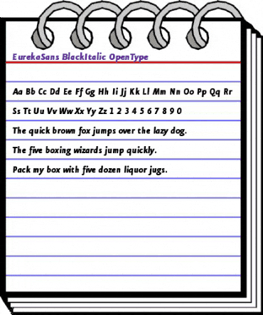 Eureka Sans Black Italic animated font preview Eureka Sans Black Italic animated font preview