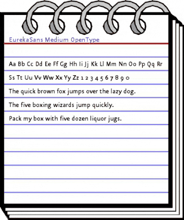 Eureka Sans Medium animated font preview Eureka Sans Medium animated font preview