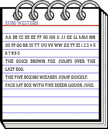 Euro Western Regular animated font preview