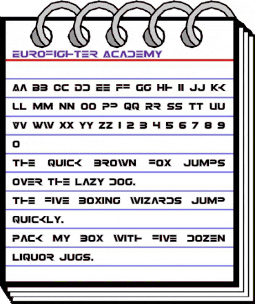 Eurofighter Academy Regular animated font preview