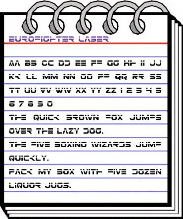 Eurofighter Laser Regular animated font preview