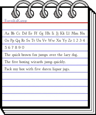 EuroikaKamp Regular animated font preview EuroikaKamp Regular animated font preview