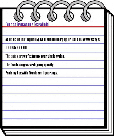 EuropaGrotesqueExtraBold Roman animated font preview EuropaGrotesqueExtraBold Roman animated font preview