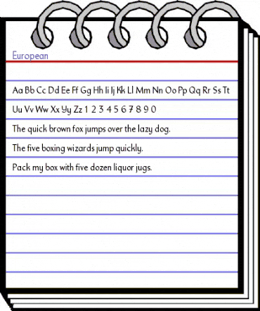 European Regular animated font preview European Regular animated font preview