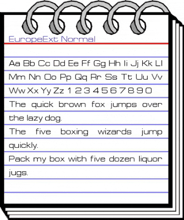 EuropeExt Normal animated font preview