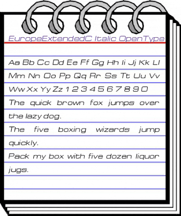 EuropeExtendedC Italic animated font preview EuropeExtendedC Italic animated font preview