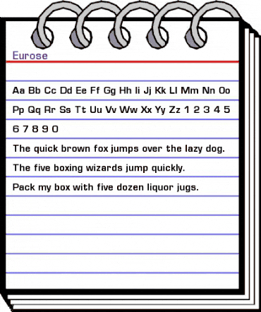 Eurose Regular animated font preview Eurose Regular animated font preview