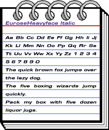 EuroseHeavyface Italic animated font preview EuroseHeavyface Italic animated font preview