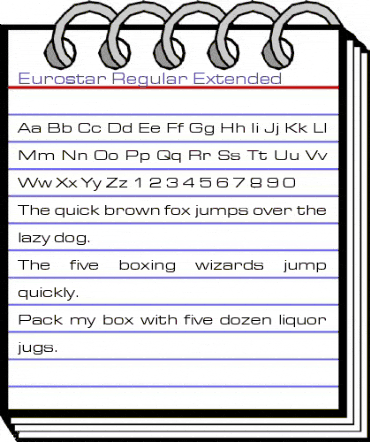 Eurostar Regular Extended Regular animated font preview Eurostar Regular Extended Regular animated font preview