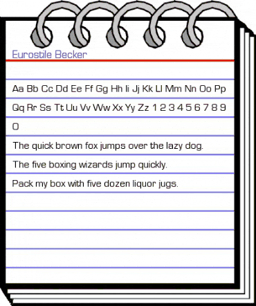 Eurostile Becker Regular animated font preview Eurostile Becker Regular animated font preview