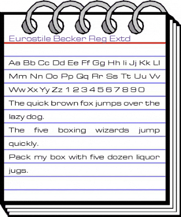 Eurostile Becker Reg Extd Regular animated font preview Eurostile Becker Reg Extd Regular animated font preview