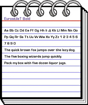 EurostileT Bold animated font preview