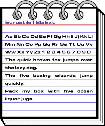 EurostileTBlaExt Regular animated font preview EurostileTBlaExt Regular animated font preview