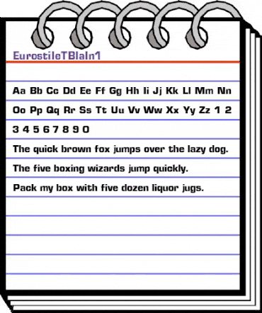 EurostileTBlaIn1 Regular animated font preview