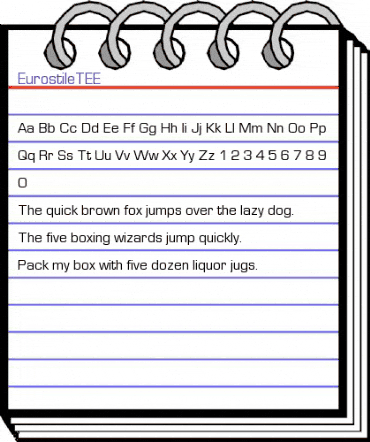 EurostileTEE Regular animated font preview