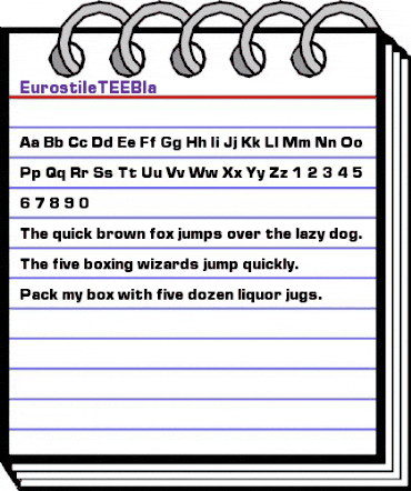 EurostileTEEBla Regular animated font preview