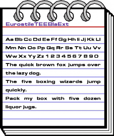 EurostileTEEBlaExt Regular animated font preview