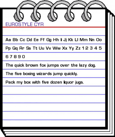 EUROSTYLE_CYR Regular animated font preview