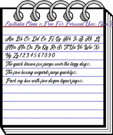 Eusthalia Clean Regular animated font preview Eusthalia Clean Regular animated font preview