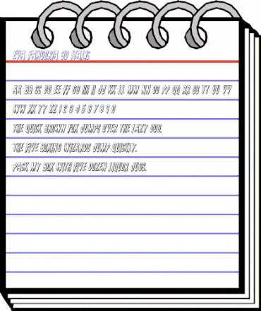 Eva Fangoria 3D Italic Italic animated font preview Eva Fangoria 3D Italic Italic animated font preview