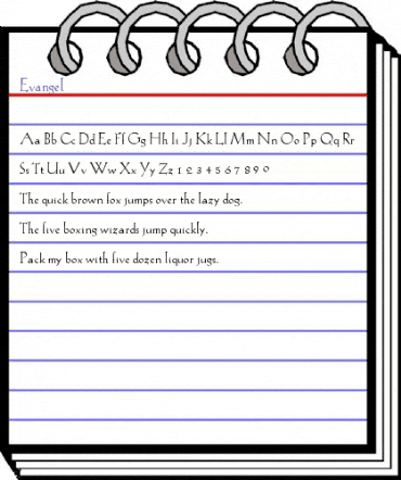 Evangel Regular animated font preview Evangel Regular animated font preview