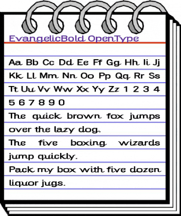 Evangelic Bold animated font preview Evangelic Bold animated font preview