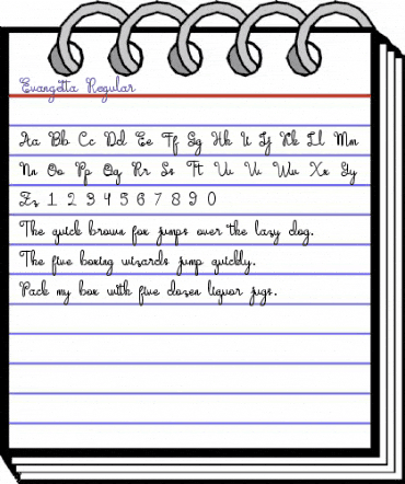 Evangetta Regular animated font preview Evangetta Regular animated font preview