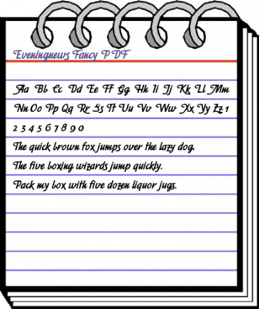 Eveningnews Fancy Regular animated font preview Eveningnews Fancy Regular animated font preview