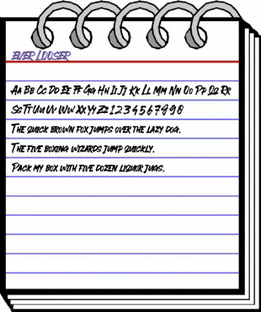 EVER LOOSER Regular animated font preview