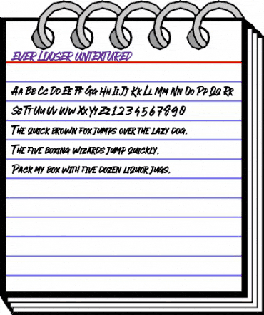 EVER LOOSER UNTEXTURED Regular animated font preview