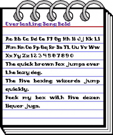 Everlasting Song Bold animated font preview Everlasting Song Bold animated font preview