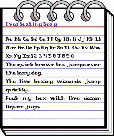 Everlasting Song Regular animated font preview Everlasting Song Regular animated font preview