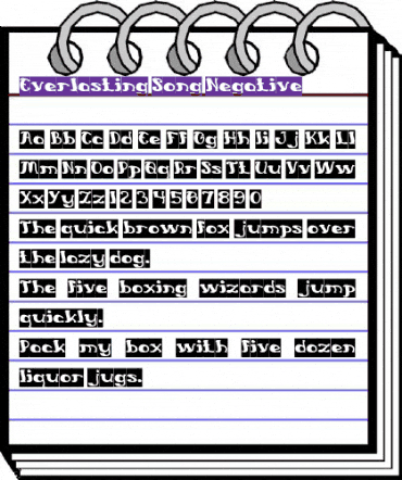 Everlasting Song-Negative Regular animated font preview Everlasting Song-Negative Regular animated font preview