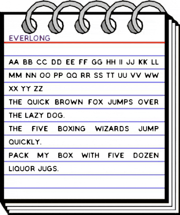 EVERLONG Regular animated font preview