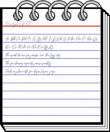 Everlyne FREE Regular animated font preview Everlyne FREE Regular animated font preview