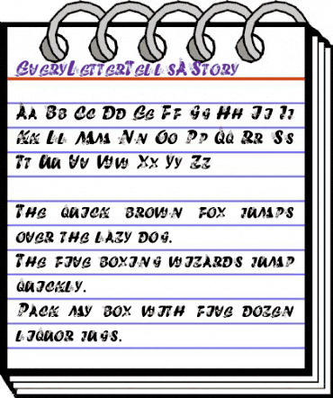 EveryLetterTellsAStory Regular animated font preview