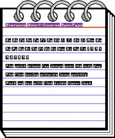 Everyone Heart-Inverse Regular animated font preview Everyone Heart-Inverse Regular animated font preview