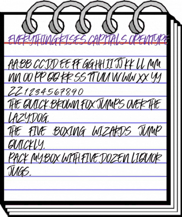 Everything RISES Capitals Regular animated font preview Everything RISES Capitals Regular animated font preview