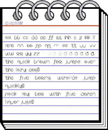 EveSSK Regular animated font preview