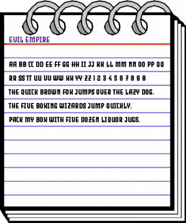 Evil Empire Regular animated font preview