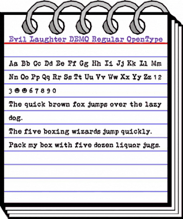 Evil Laughter DEMO Regular animated font preview