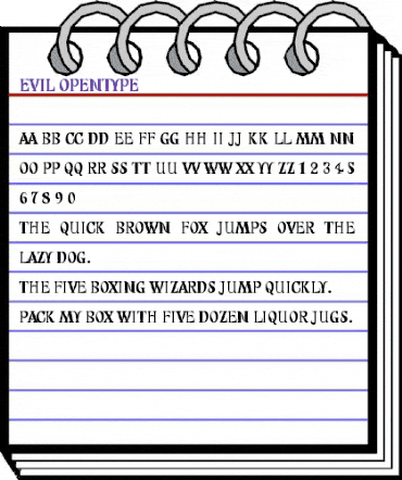 Evil Regular animated font preview