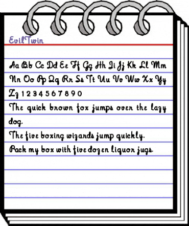 EvilTwin Regular animated font preview