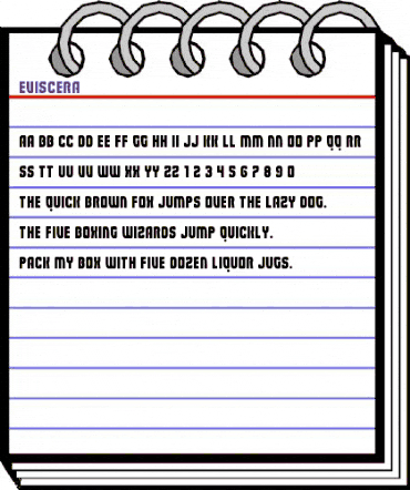 Eviscera Regular animated font preview Eviscera Regular animated font preview