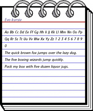 Evo BQ Italic animated font preview Evo BQ Italic animated font preview