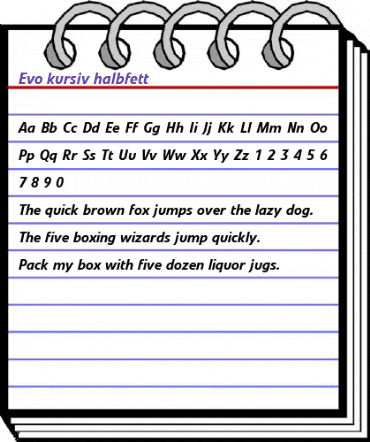 Evo BQ Italic animated font preview Evo BQ Italic animated font preview