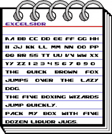 Excelsior Regular animated font preview Excelsior Regular animated font preview